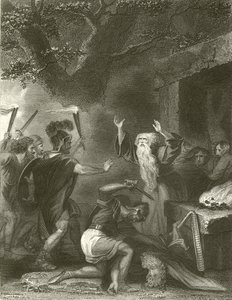 Il massacro dei Druidi (incisione) da Robert (after) Smirke