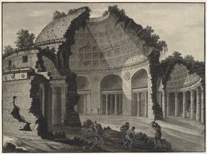 Fantasia architettonica delle rovine di una rotonda antica da Robert Adam