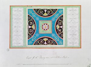 Disegno di tappeto per il salotto, Shelburne House da Robert Adam