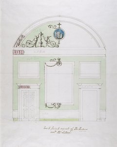 Progetto per la parete finale della sala da pranzo, Headfort House da Robert Adam