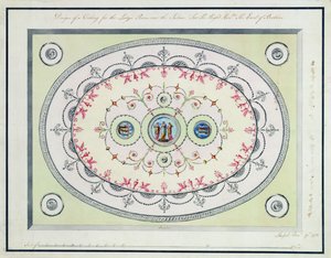 Progetto per il soffitto nella Ladies Room, Headfort House, 1772 da Robert Adam