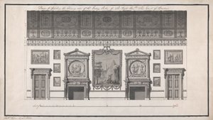 Headfort House, Sala da pranzo, lato del camino da Robert Adam