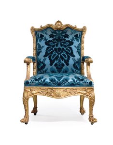 Una Coppia di Poltrone Dorate di Giorgio III da Robert Adam