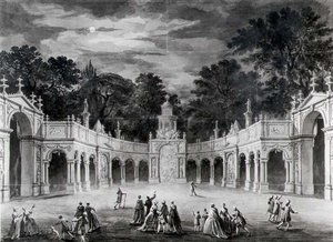 Le illuminazioni a Buckingham House per celebrare il compleanno di Giorgio III da Robert Adam