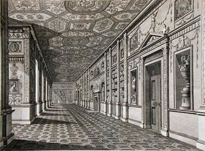 La biblioteca a Syon House, costruita 1760-69 da Robert Adam