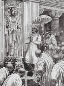 Kanishka inaugura il Buddhismo Mahayana (Settentrionale), 100 d.C. da Robert Ambrose Dudley