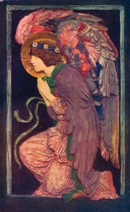 Un angelo adorante, un rilievo in gesso colorato di Robert Anning Bell, c1901 1901-1902 da Robert Anning Bell
