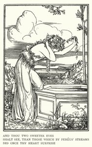 E tu vedrai due occhi più dolci di quelli che una volta ti sorpresero lungo i fiumi di Peneo da Robert Anning Bell