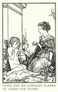 Cupido e la mia Campaspe giocavano a carte per baci da Robert Anning Bell