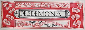 Desdemona, dalle Eroine di Shakespeare di Anna Murphy Jameson da Robert Anning Bell