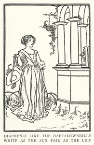 Diaphenia come il narciso, bianca come il sole, bella come il giglio da Robert Anning Bell