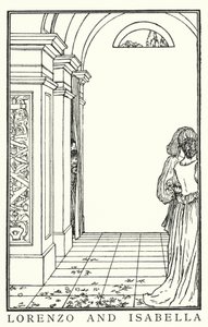 Illustrazione per Poems di John Keats: Isabella o Il vaso di basilico da Robert Anning Bell
