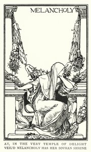 Illustrazione per Poesie di John Keats: Malinconia (litografia) da Robert Anning Bell
