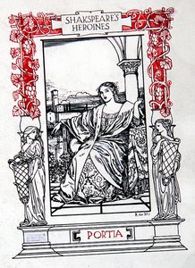 Portia, dalle Eroine di Shakespeare di Anna Murphy Jameson da Robert Anning Bell