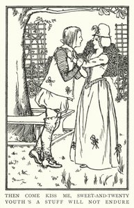 Allora vieni a baciarmi, dolce e ventenne, la giovinezza è una cosa che non durerà da Robert Anning Bell