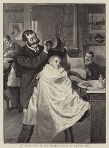 La sua prima visita dal barbiere, duro o medio, signore da Robert Barnes