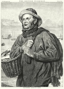 Il Pescatore (incisione) da Robert Barnes