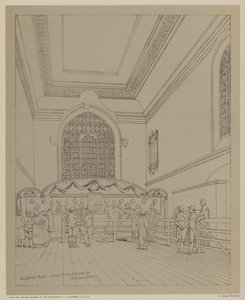 Cappella della Guildhall, Città di Londra da Robert Blemell (after) Schnebbelie