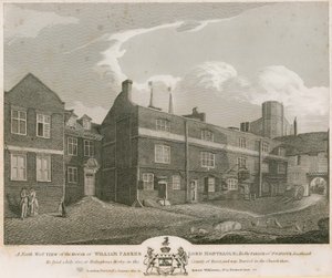 Vista nord-ovest della casa di William Parker, Lord Monteagle