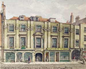 Shaftesbury House, Aldersgate Street, Londra, 1819 da Robert Blemell Schnebbelie