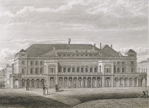 Il Teatro del Re, Haymarket, inciso da Bartholomew Howlett, pub. da Robert Wilkinson, 1820 da Robert Blemell Schnebbelie