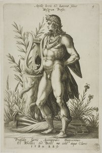Apollo, tavola 5 da Parnassus Biceps da Robert Boissard