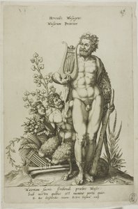 Ercole, lastra 16 da Parnaso Bicipite da Robert Boissard