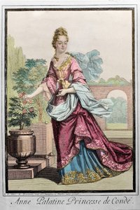 Anna Palatina, Principessa di Condé (Anne de Baviere (1648-1723) (Anne Henriette Julie de Baviere) (Anna del Palatinato) - incisione di Robert Bonnart da Robert Bonnart