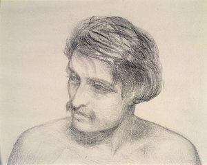 Studio della testa di un uomo