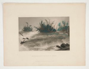 Le rapide sopra le cascate del Niagara, illustrazione per Nathaniel Parker Willis da Robert Brandard