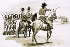Arthur Wellesley alla testa del 23° reggimento a Mysore
