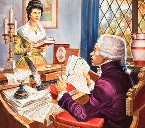 Robespierre e Eleanore Duplay (gouache su carta)