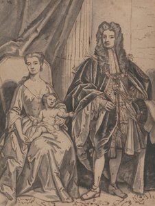 Ritratto di una famiglia, chiamata John Sheffield, Duca di Buckingham, e famiglia da Robert Byng