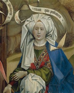 Dettaglio rappresentante donna dalla Natività, Maestro di Flemalle Robert Campin, circa 1420 da Robert Campin