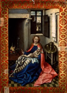 Madonna e Bambino davanti a un camino da Robert Campin