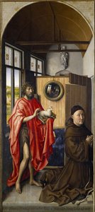 San Giovanni Battista e il francescano Heinrich von Werl da Robert Campin