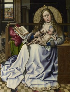 La Vergine e il Bambino davanti a uno schermo del camino da Robert, Campin