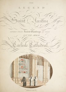 Ms. New Coll 380, f9r. Le Antichità della Cattedrale di Santa Maria, Carlisle, disegnate da Robert Carlile, 1795 (penna e inchiostro e wc su carta) da Robert Carlile