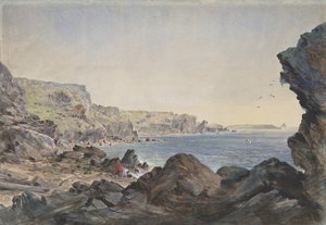 Baia di Foilhummerum, Valentia, vista verso il mare dal punto in cui il cavo da Robert Charles Dudley