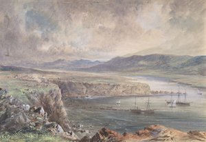 Baia di Foilhummerum, Valentia, Vista dal Forte di Cromwell: La Caroline e le Barche da Robert Charles Dudley