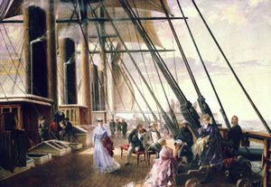 A bordo della nave a vapore e a ruote 