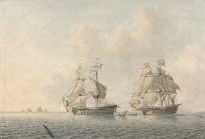 Una nave da guerra inglese che prende possesso di una nave da Robert Cleveley