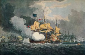 La battaglia di Camperdown, c. 1798, 1924 da Robert Clevely
