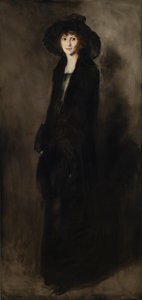 Signora in Velluto Nero (Ritratto di Eulabee Dix Becker) 1911 da Robert Cozad Henri