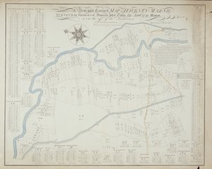 Una nuova e corretta mappa di Hackney Marsh, 1745