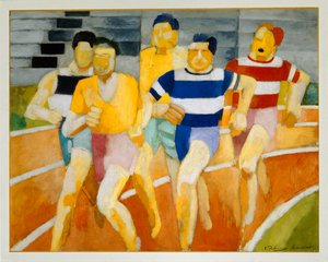 Les coureurs - i corridori ... (pittura su tela)
