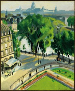 Vista del Quai du Louvre da Robert Delaunay