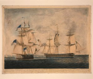 HMS Shannon cattura USS Chesapeake, 1 giugno 1813 da Robert Dodd