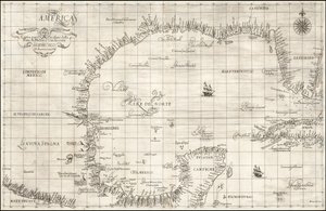 Mappa del Golfo del Messico del 1646 di Robert Dudley da Robert Dudley