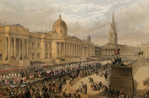 Trafalgar Square, Londra, 7 marzo 1863 (incisione) da Robert Dudley